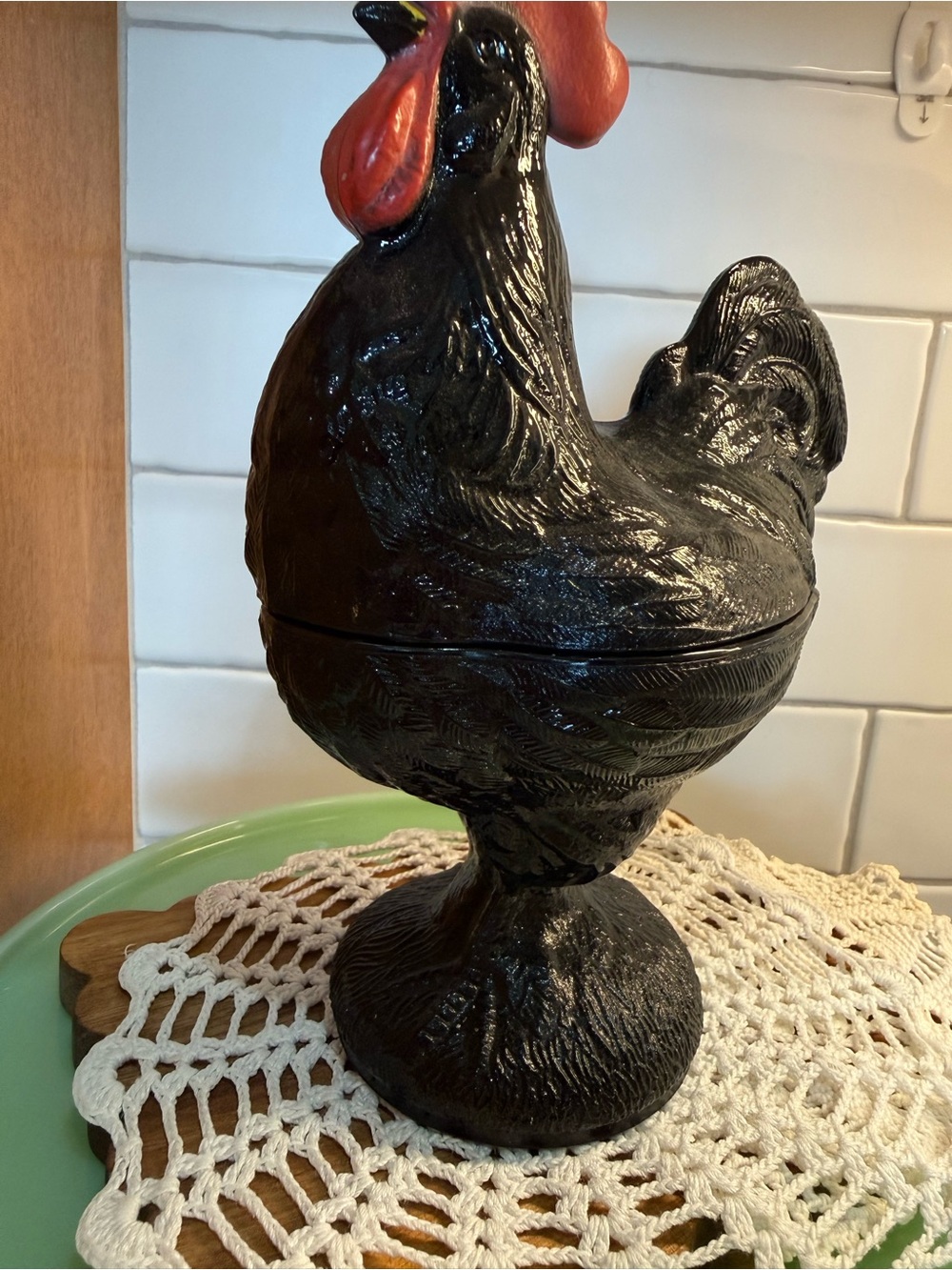 Vintage Black Rooster LE Smith Candy dish - Picture 3 of 11